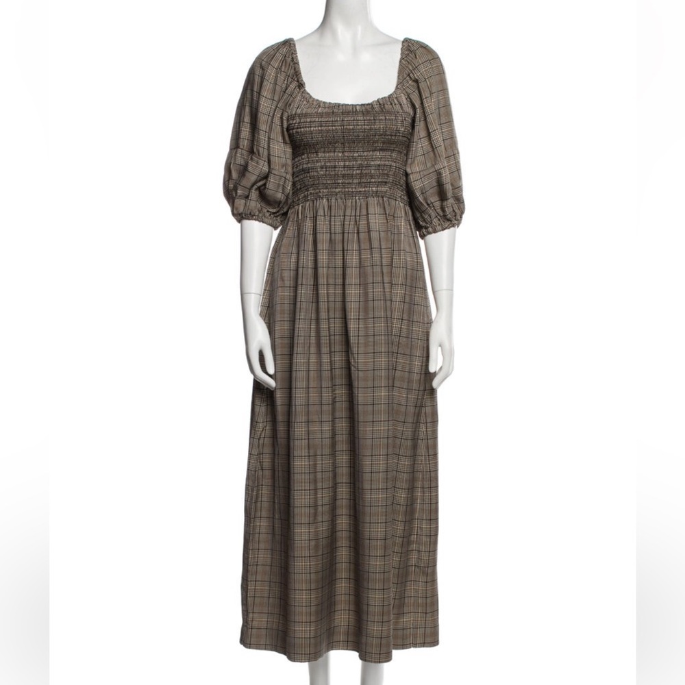 La Ligne plaid print long dress